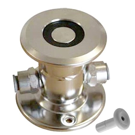 Tête de rincage type A plate MicroMatic avec 2 raccords John Guest 3/8"