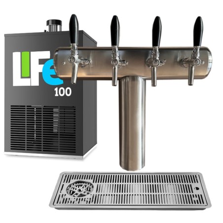 Ensemble LIFE100 pompe à bière colonne  "Monaco" 100 L/h  4 robinets