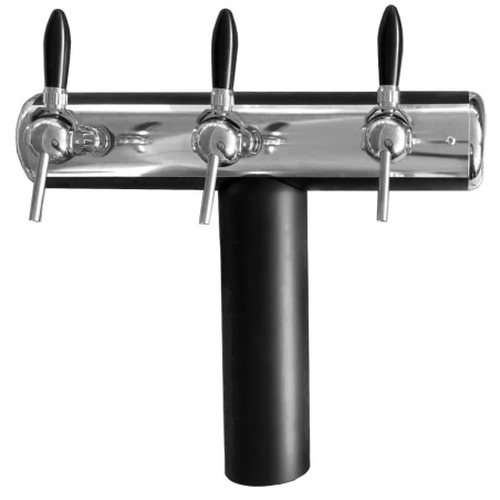 Ensemble Life100 avec colonne inox noir mat  "Monaco"  100 L/h avec 4 robinets