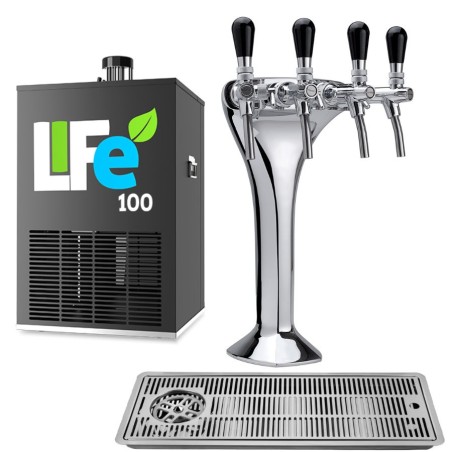 Ensemble Life100 100 L/h avec colonne "Classique élégance" avec 4 robinets