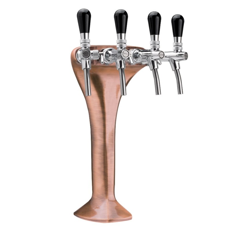 Ensemble Life100 100 L/h avec colonne "Classique élégance" cuivre brossé avec 4 robinets