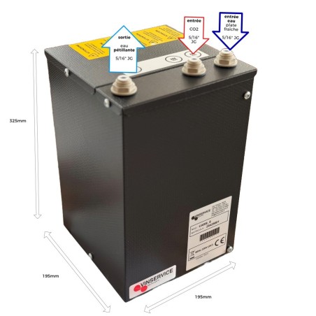 pack Fontaine à eau gazeuse MICROMATIC CARB S  90L/h  pompe à bière