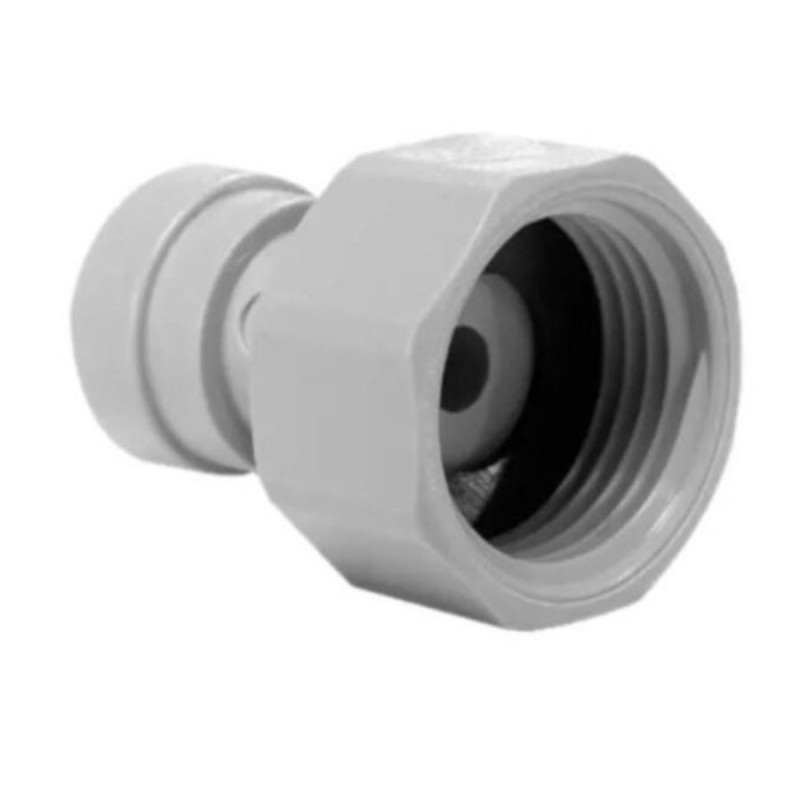 Raccord rapide tube femelle 3/8" Ø ± 10 mm / filetage femelle 5/8" DMfit John Guest pour pompe à bière