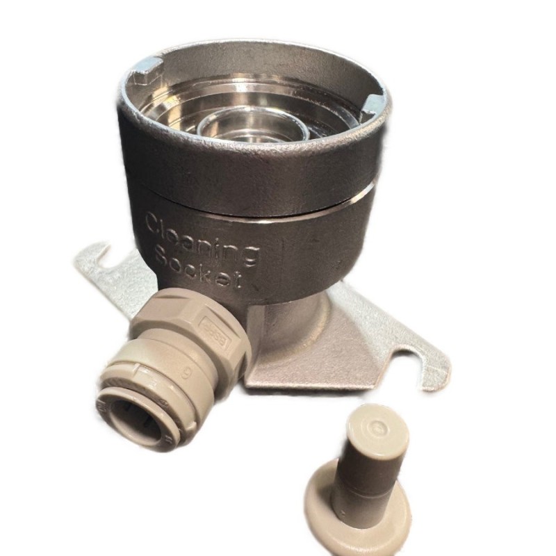 Tête de rinçage type S creuse avec raccords rapides DSI