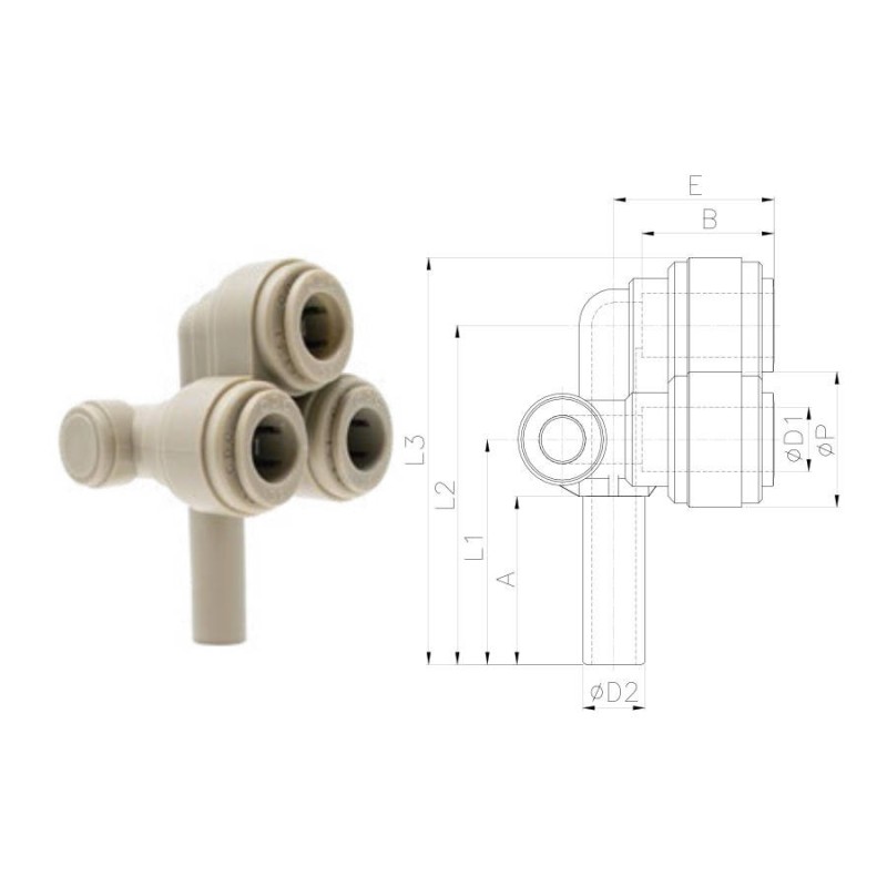 Raccord rapide FLUIDFIT T+U pour ligne bière rafraichie