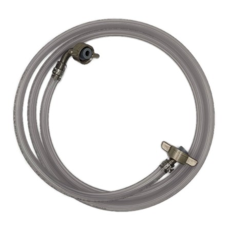 Tuyau souple pour pompe à bière TUBING FOOD Ø 7/12 mm avec 2 raccords bière écroux à oreilles femelle 5/8 " pour bière