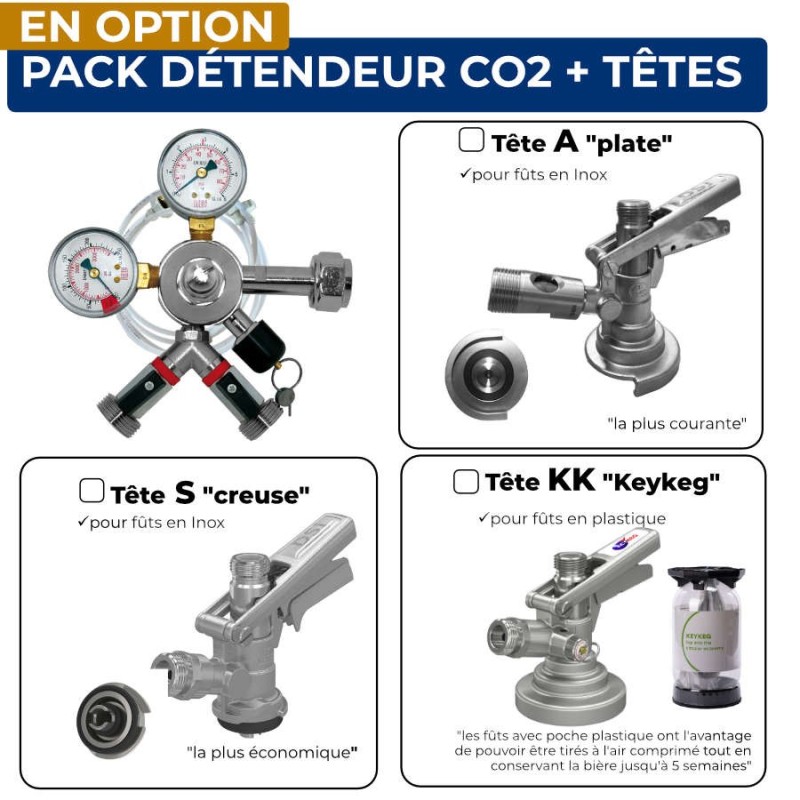 Pompe à bière OPREMA bain d'eau 100 L/h 4 conduits pour col...