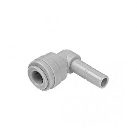 Raccord rapide coudé mâle Ø 1/4" x femelle 1/4"± 6 mm John Guest pour pompe à bière