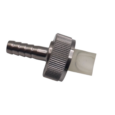 Raccord CO2  pour tête G5/8" vers  cannelure 7mm