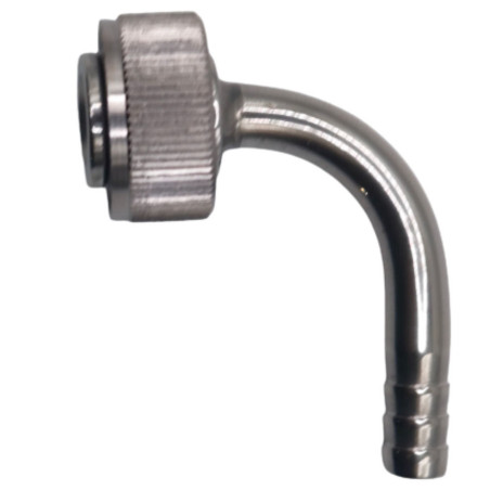 Raccord coudé boisson 1/2" pour robinet bière vers cannelure 7mm