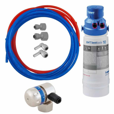 Pack kit de connexion fontaine eau gazeuse filtre détendeur et tuyaux