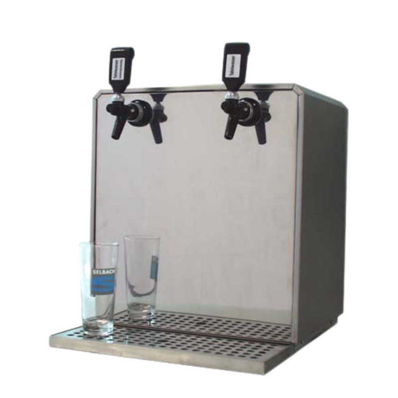 Fontaine à eau plate ou gazeuse et rafraîchie SELBACH 38  L/h avec 2 robinets