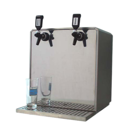 Fontaine à eau plate ou gazeuse et rafraîchie SELBACH 53 L/h avec 2 robinets
