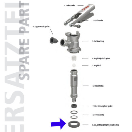 Joint CO2 pour tête de fût type S DSI