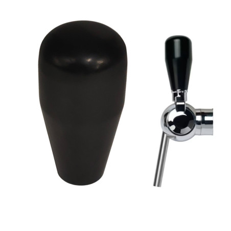Poignée de robinet boule type ALPHA noir filetage M10