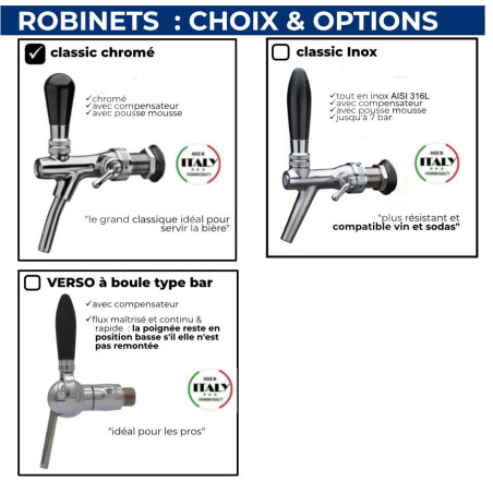 Pompe à bière OPREMA bain d'eau 100 L/h 2 conduits pour col...
