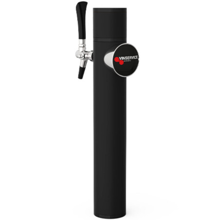 Ensemble Tireuse bière colonne noir "Circular" Led 45L/h 1 robinet