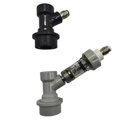 Kit pack 2 têtes et 2 tuyaux gaz & liquide pour fût Soda Keg Ball Lock avec anti-retour