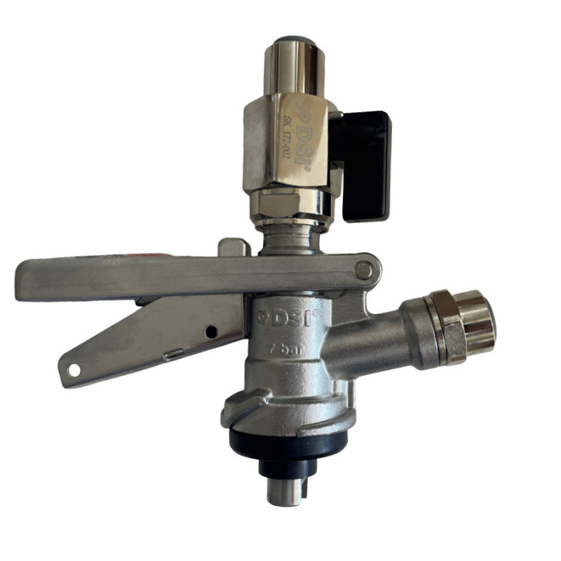 Tête de fût S système (tête creuse) DSI raccords John Guest 3/8" pour pompe à bière, indice de réparabilité 9,5/10