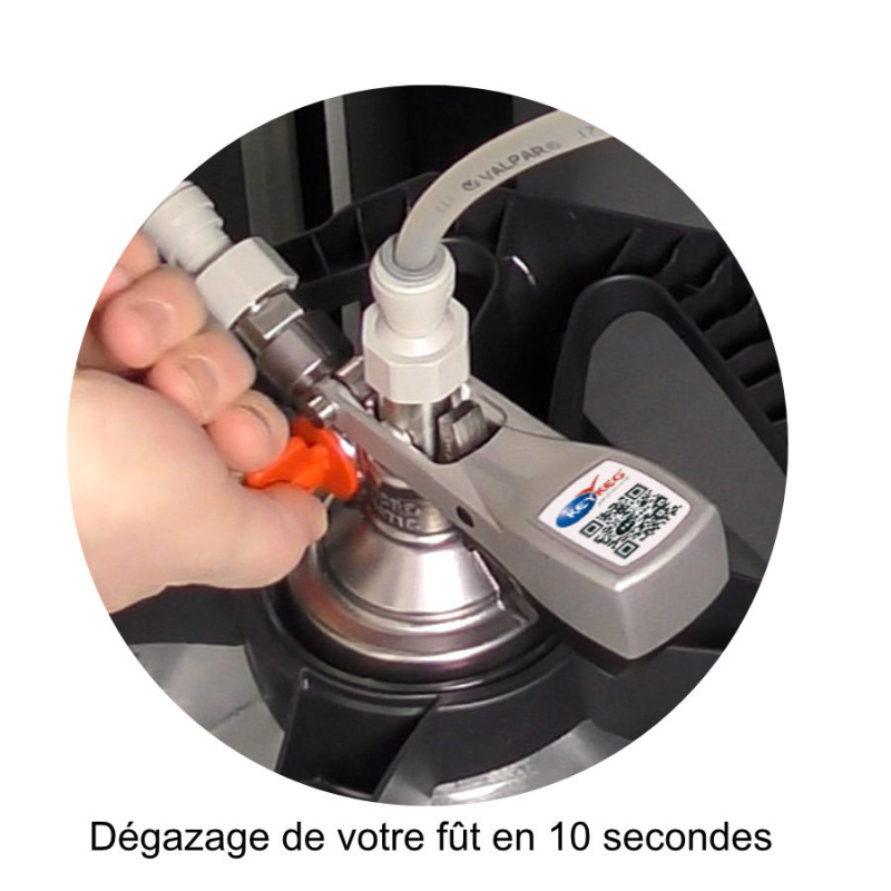 Tête de soutirage KEYKEG MICRO-MATIC format G1/2" B1/2" pour fût plastique