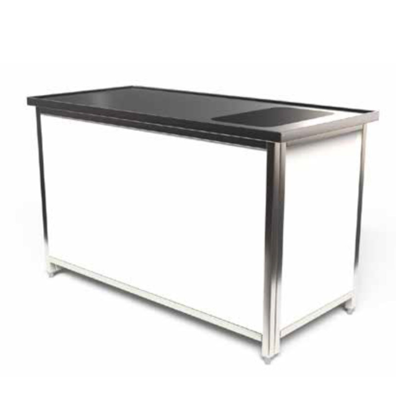 Meuble comptoir inox 1500x700x900mm