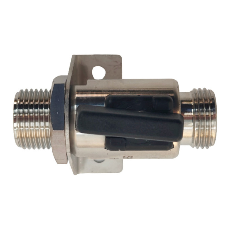 Vanne inox  MICRO MATIC filetage mâle 2x 5/8"  Ø7mm avec support mural