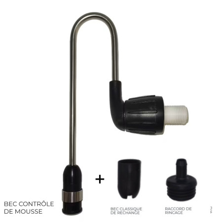 Robinet de pompe à bière EASYTAP filetage 1/2" 35mm JG 3/8" avec contrôle de mousse