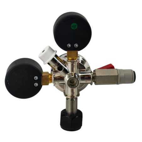 Détendeur  MicroMatic PerfectPlus 100 _7 bar_ CO² ou Azote avec 1 sortie vanne JG John Guest 3/8" raccord rapide