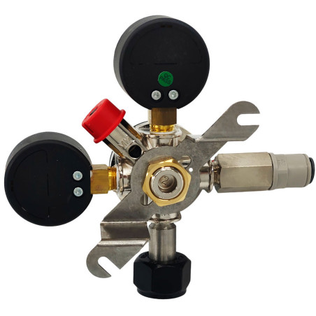 Détendeur MICRO MATIC Perfect Plus CO² ou N² avec 1 sortie 4 bar  John Guest 3/8"  + support mural