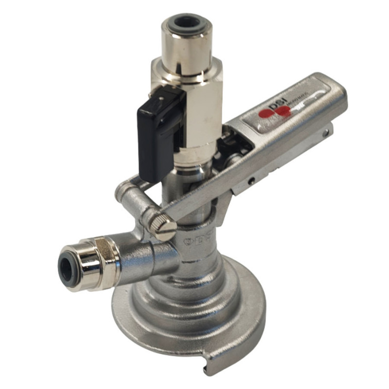 Tete plate DSI avec raccords rapides JG 3/8" et vanne
