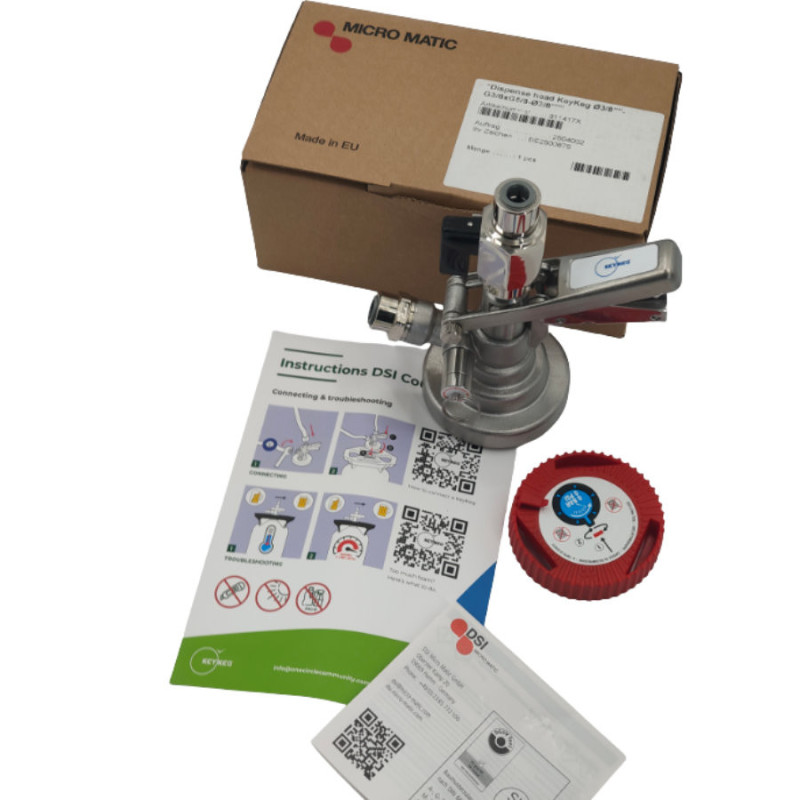 Tête de fût KEYKEG DSI – Raccord John Guest 3/8" – Vanne intégrée