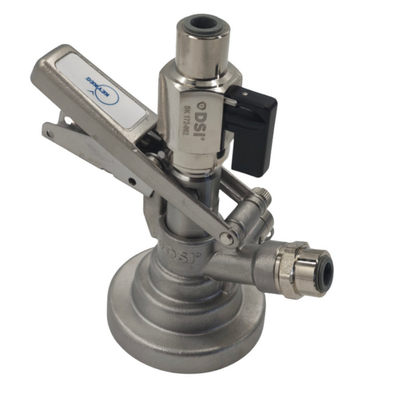 Tête de fût KEYKEG DSI – Raccord John Guest 3/8" – Vanne intégrée