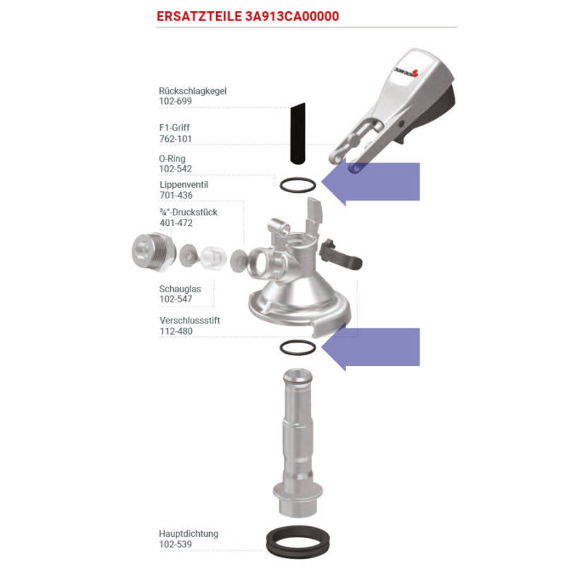 Joint intérieur O-Ring pour tete MICRO MATIC type A  5/8"