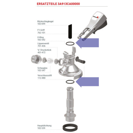 Joint intérieur O-Ring pour tete MICRO MATIC type A 5/8"