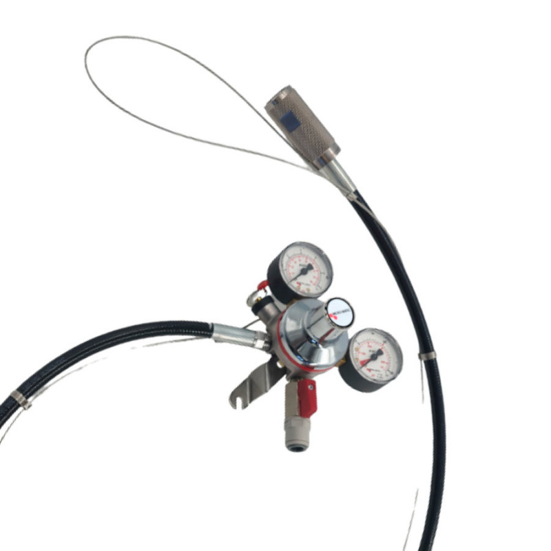 Détendeur MICROMATIC Premium PLUS CO²  4bar 1sortie JG 3/8" avec tuyau HP 1,5m serrage manuel