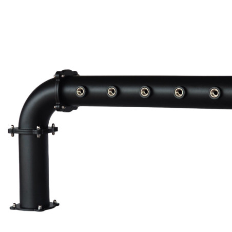 Colonne Marseille en Inox Noir Mat Black Powder pour 6 robinets