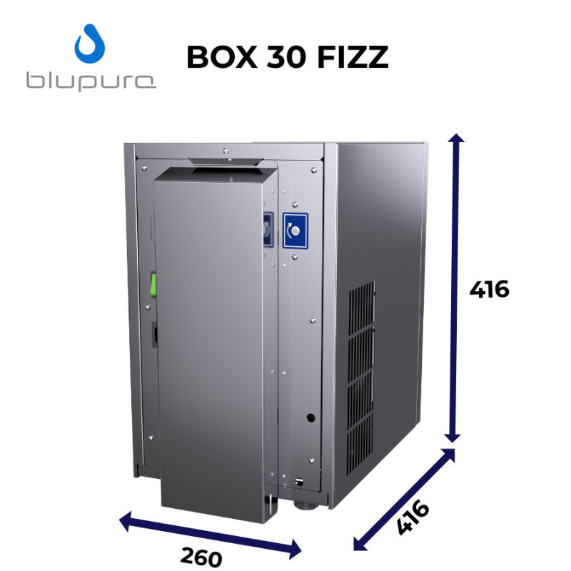 Fontaine à eau plate ou gazeuse et rafraîchie BLUPURA BLUSODA BOX 30 FIZZ 30L/h pour colonne