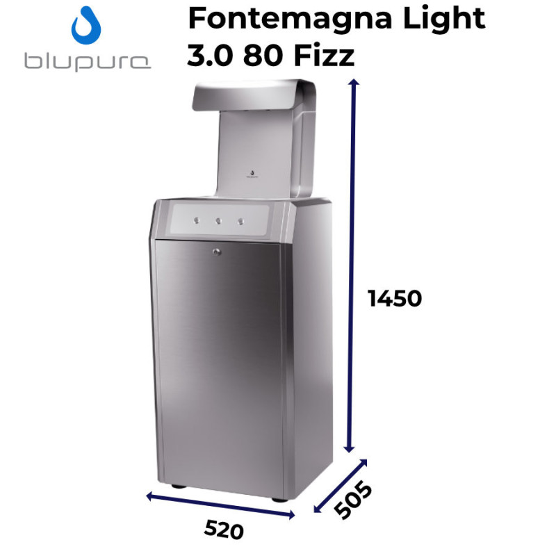 Fontaine à eau gazeuse pétillante et rafraîchie Fontemagna Light 30 80 FIZZ