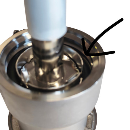 Joint intérieur plongeur Inox tête A pour fût de sanitation plastique MICRO MATIC de 5 litres