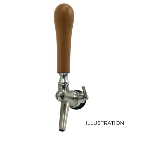 Poignée BOIS brun pour robinet de pompe à bière TOF ou FELOM