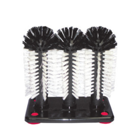 Triple brosses BeviClean pour le nettoyage des verres à bière