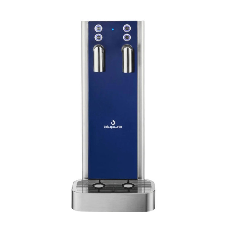 Colonne distributeur 2 becs BluGlass Tower 3W Fizz Vol pour fontaine à eau gazeuse Blupura