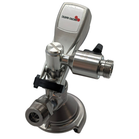 Tête MICRO MATIC A "tête plate" sortie horizontale avec vanne