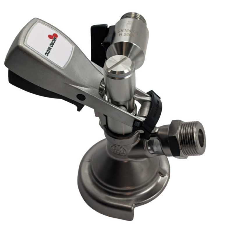 Tête MICRO MATIC A "tête plate" sortie horizontale avec vanne