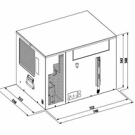 Groupe de refroidissement OPREMA système à eau 142L/h avec 6 conduits pour colonne et pompe 6/20 m