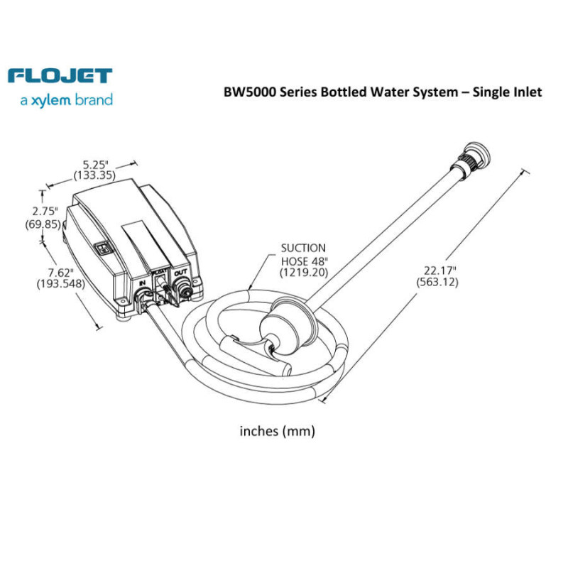 Kit pompe à membrane Flojet pour eau en bonbonne