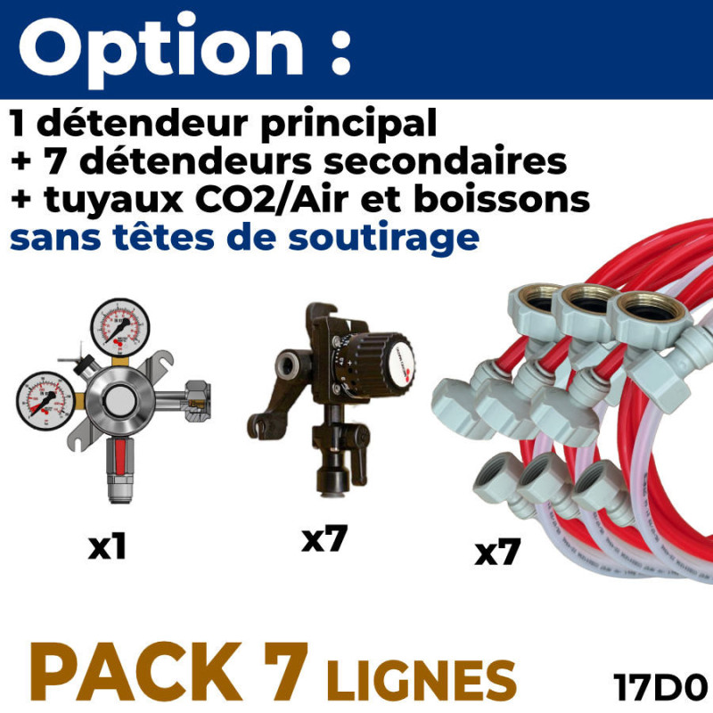 Option pack 7 lignes : détendeur principal + 7 détendeurs