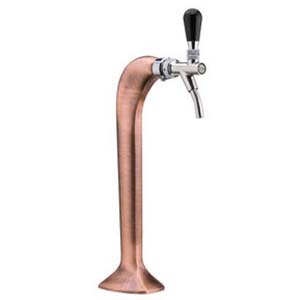Colonne TOF en bronze cuivre brossé mat "Classique élégance" de pompe à bière pour 1 robinet 