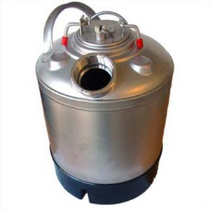 Fût de sanitation MICRO MATIC INOX 9 L pour pompe à bière pour 1 plonjeur