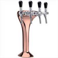 Colonne TOF en bronze brillant "Classique élégance" de pompe à bière pour 4 robinets